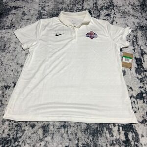Nike Womens Ole Miss Bullpen Club Dri-FIT Polo Shirt White XL NWT Baseball